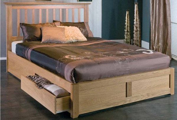 sản phẩm giường ngủ có ngăn kéo gỗ công nghiệp