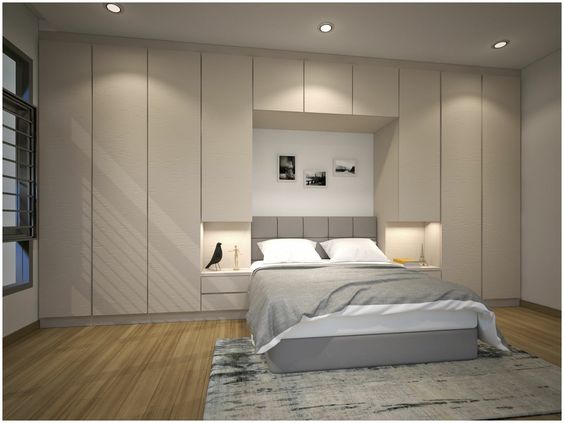 hình ảnh phòng ngủ đẹp với giường ngủ có ngăn kéo