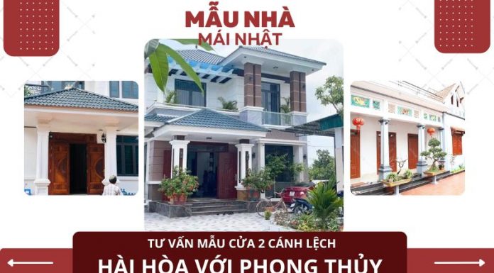 Lý giải độ “Hot” của mẫu cửa 2 cánh lệch với nhà mái Nhật